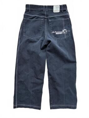 Vintage Y2K Clench The Pride Series Jeans Mens 32x34 Black Wide-Leg Baggy Y2K
